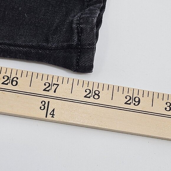Paige Verdugo Ankle Skinny Jeans Black Women's Size 26 Mid Rise Denim Stretch - Picture 8 of 8